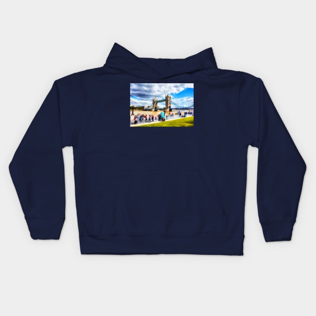Tower Bridge Over The River Thames, London Kids Hoodie by tommysphotos
